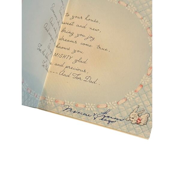 Baby Newborn Cards (4) Welcome Congratulations VTG Used USA Made Birth Announce - Picture 5 of 9